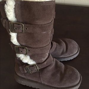 UGG Toddler Sz 11 Maddi Knee High buckle boots htf